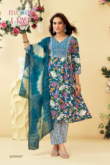 Meher urvi 3pcs wholesale kurti with dupatta